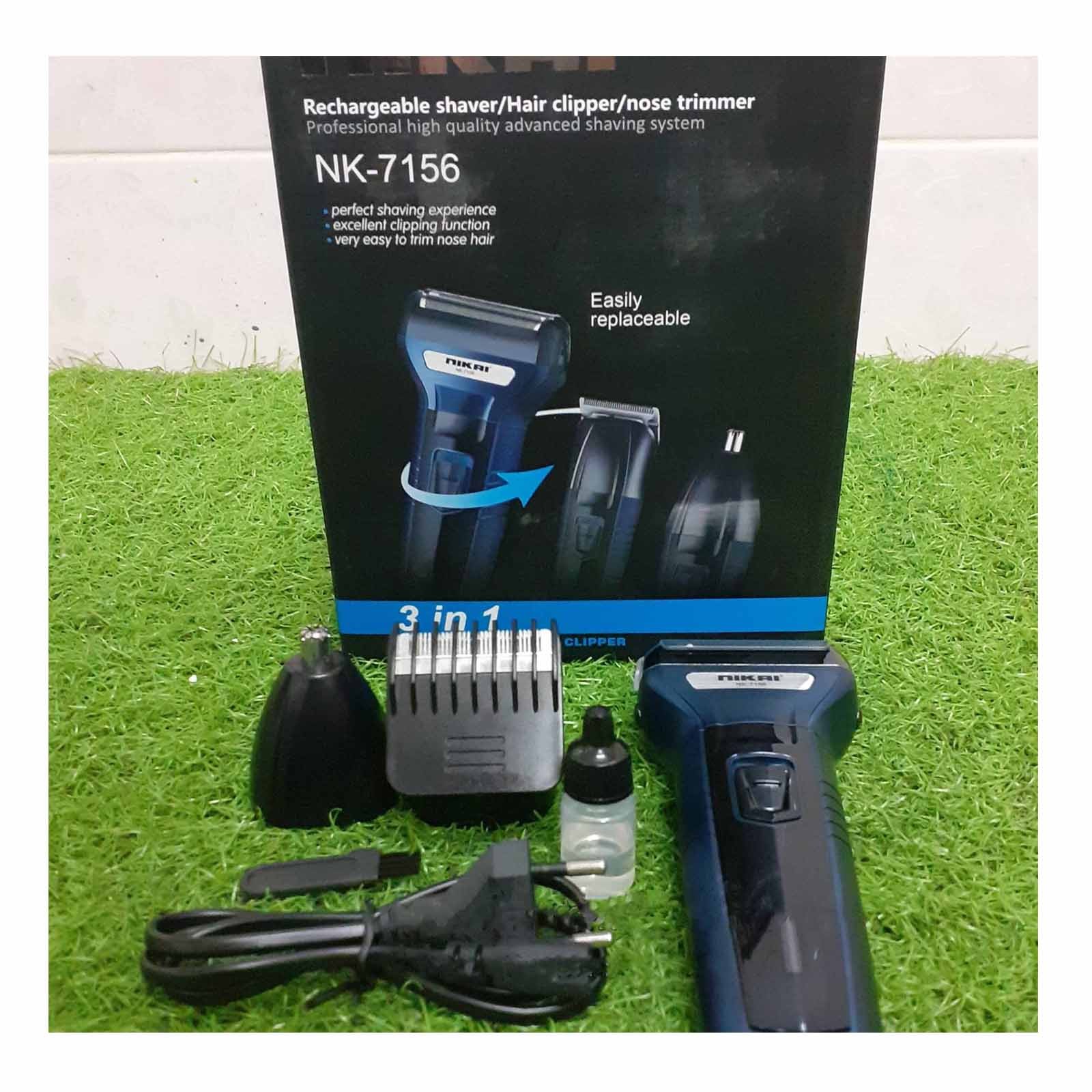 Nikai Trimmer NK-7156 3in1 multifunctional electric shaver