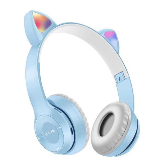 P47 Cute Cat Ear Bluetooth Headset Wireless Headphone With Mic