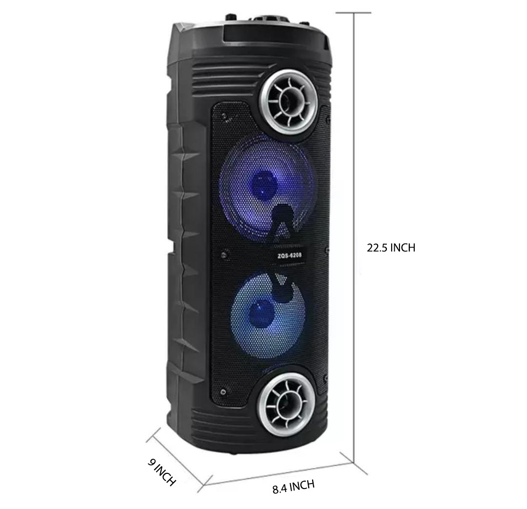 ZQS-6208 Supper Bass Wireless Bluetooth Speaker with Free Mic