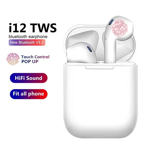 i12 TWS Wireless Bluetooth Stereo Earbuds