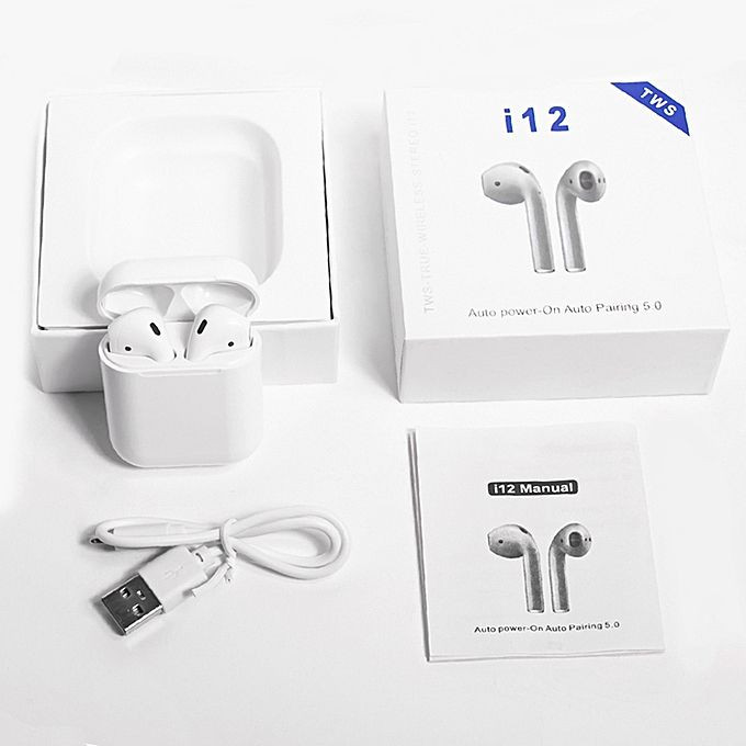 i12 TWS Wireless Bluetooth Stereo Earbuds