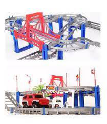 DIY Racing Battery Operated Rail Track Car Toys