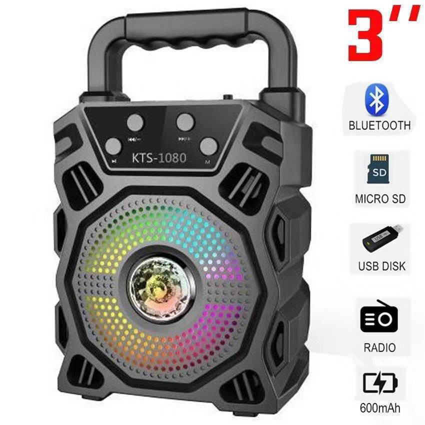 KTS-1080 Wireless Portable Bluetooth Speaker With Led Light