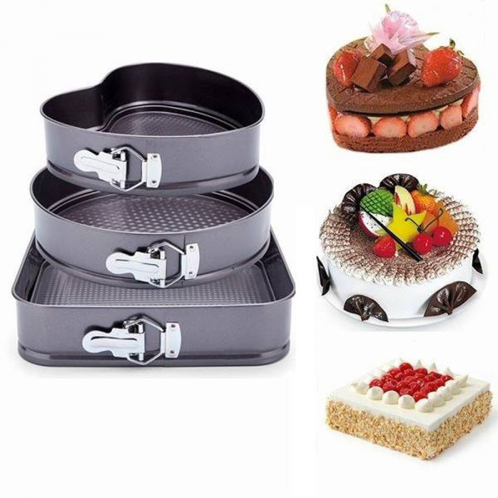 3 Pieces Cake Mould Tray