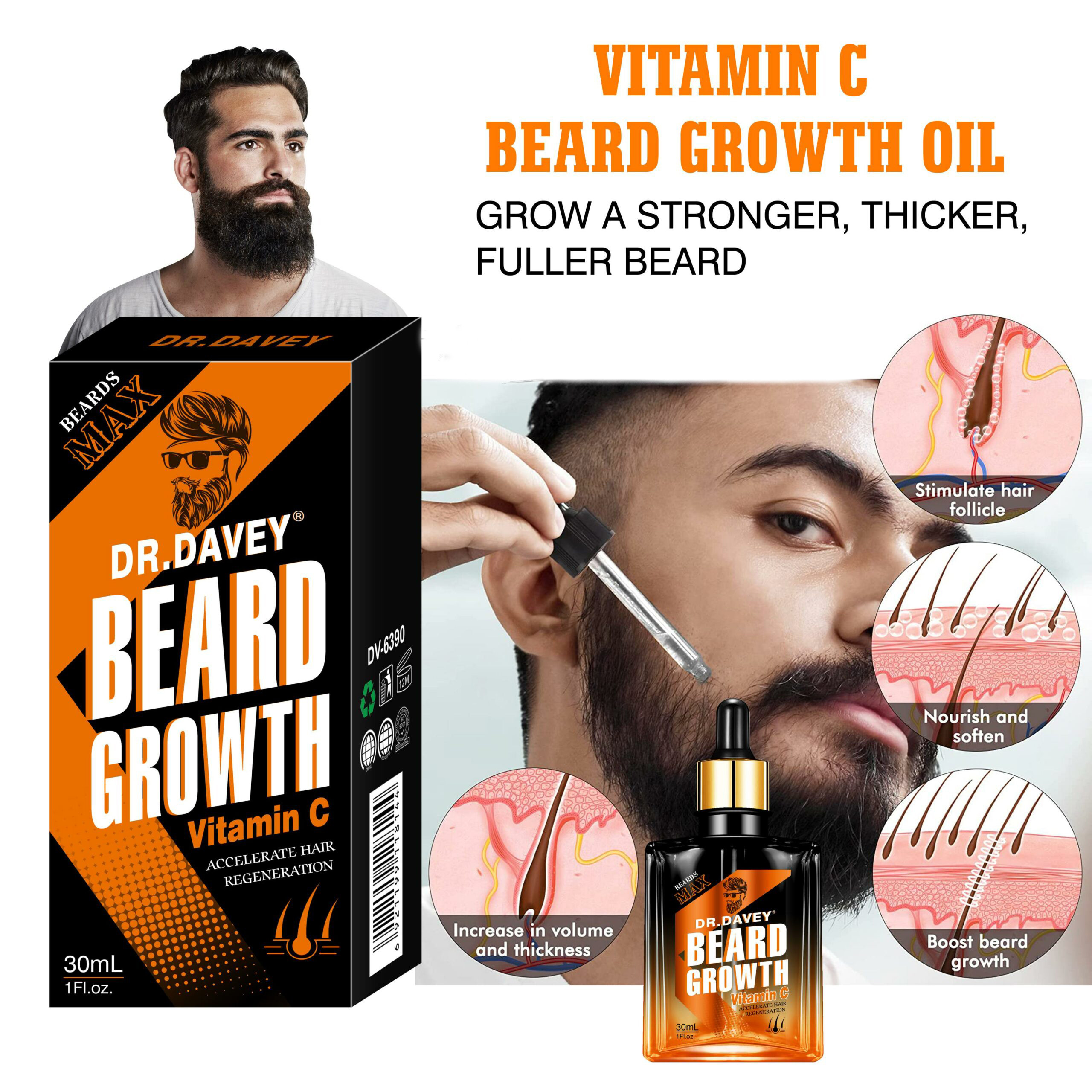 Dr.Davey Vitamin C Beard Growth Oil