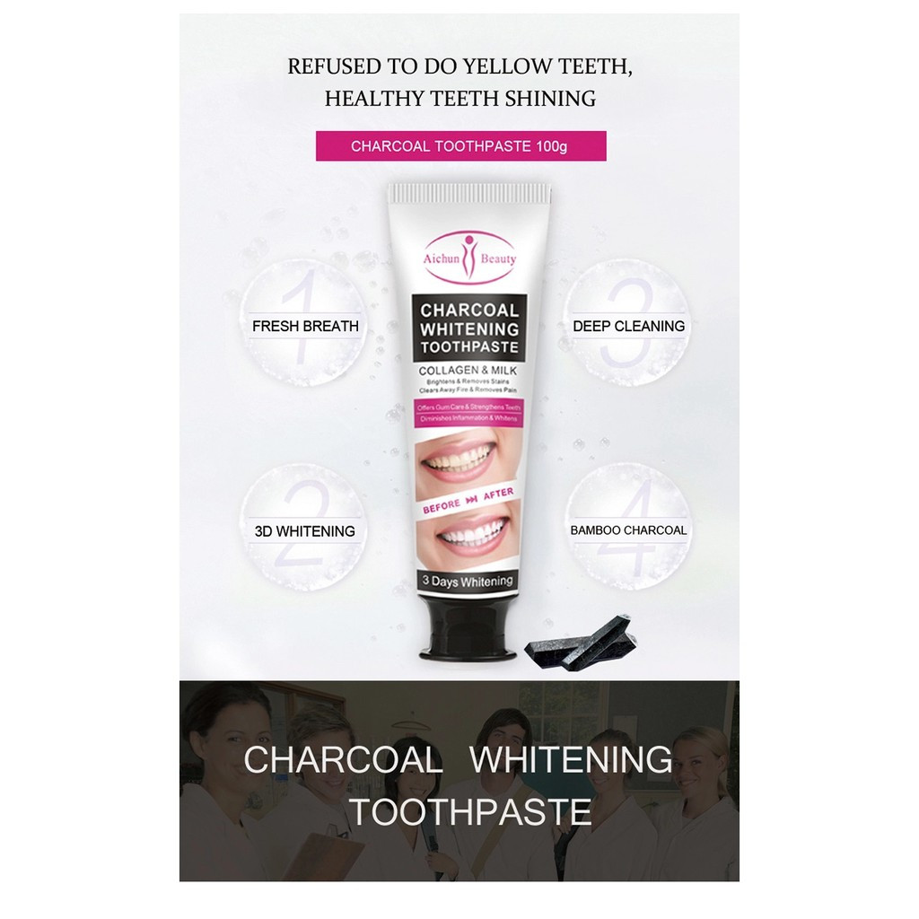 Aichun Beauty Charcoal Whitening Toothpaste