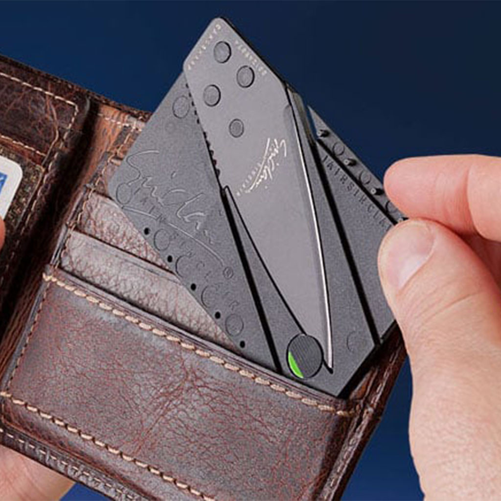 Credit Card Folding Wallet Safety Knife