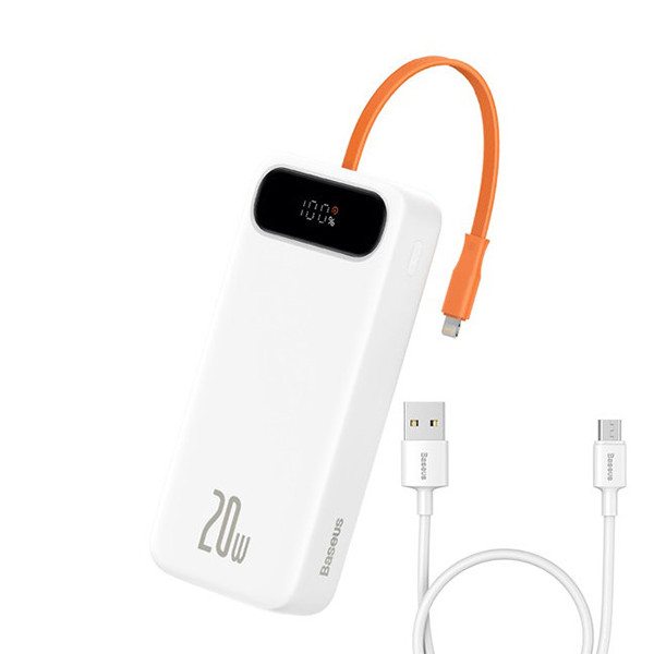 Baseus Block Digital Display 20W Quick Charging 10000mAh Power Bank with Lightning Cable