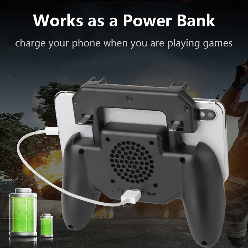 SR 2000mAh Power Bank, with Cooling Fan PUBG Controller Gaming Accessory Kit