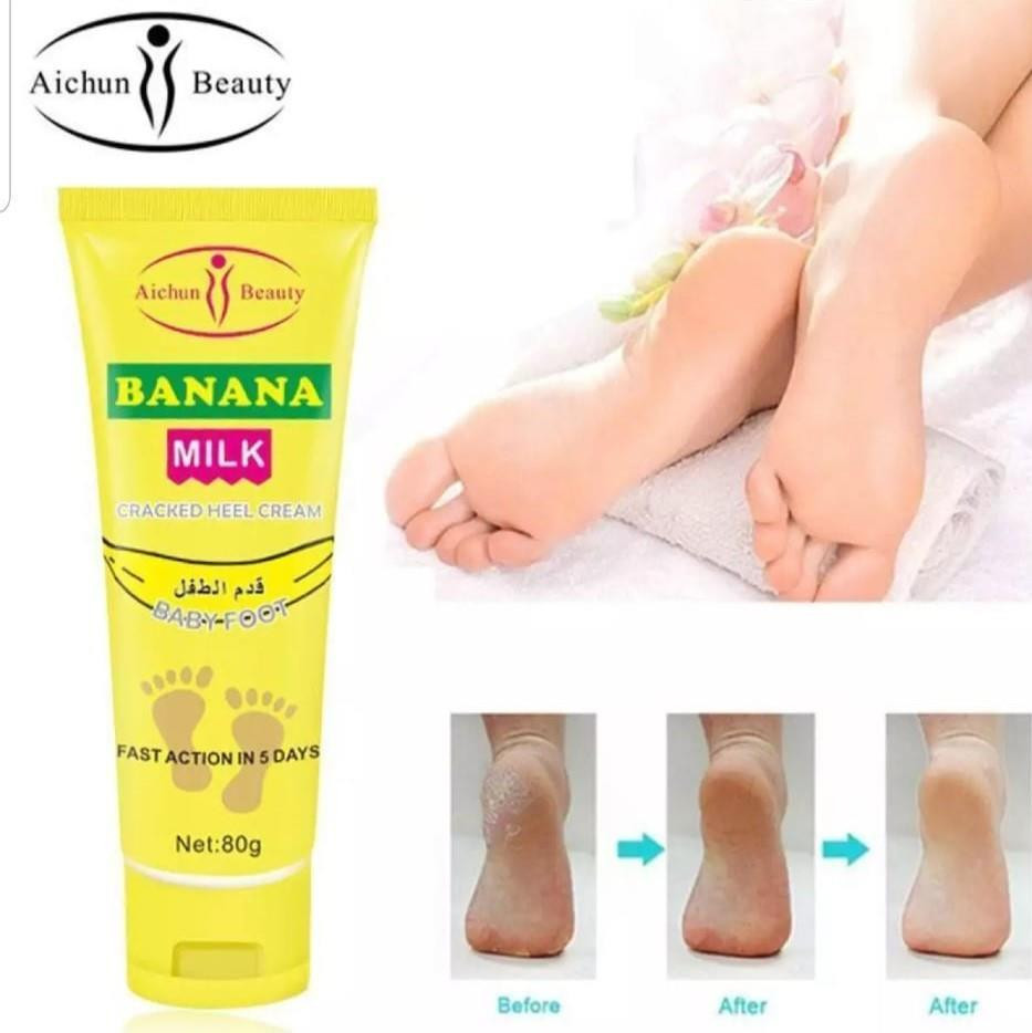 Aichun Beauty Banana Milk Cracked Heel Cream + Dr.Rashel Hair Removal Cream 100g
