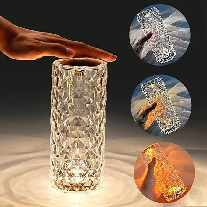 Acrylic Crystal USB Rechargeable Desk Lamp