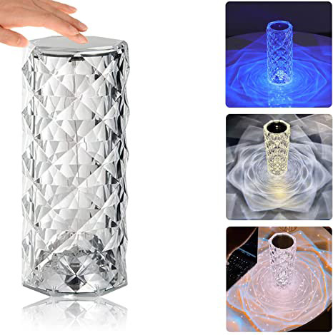 Acrylic Crystal USB Rechargeable Desk Lamp