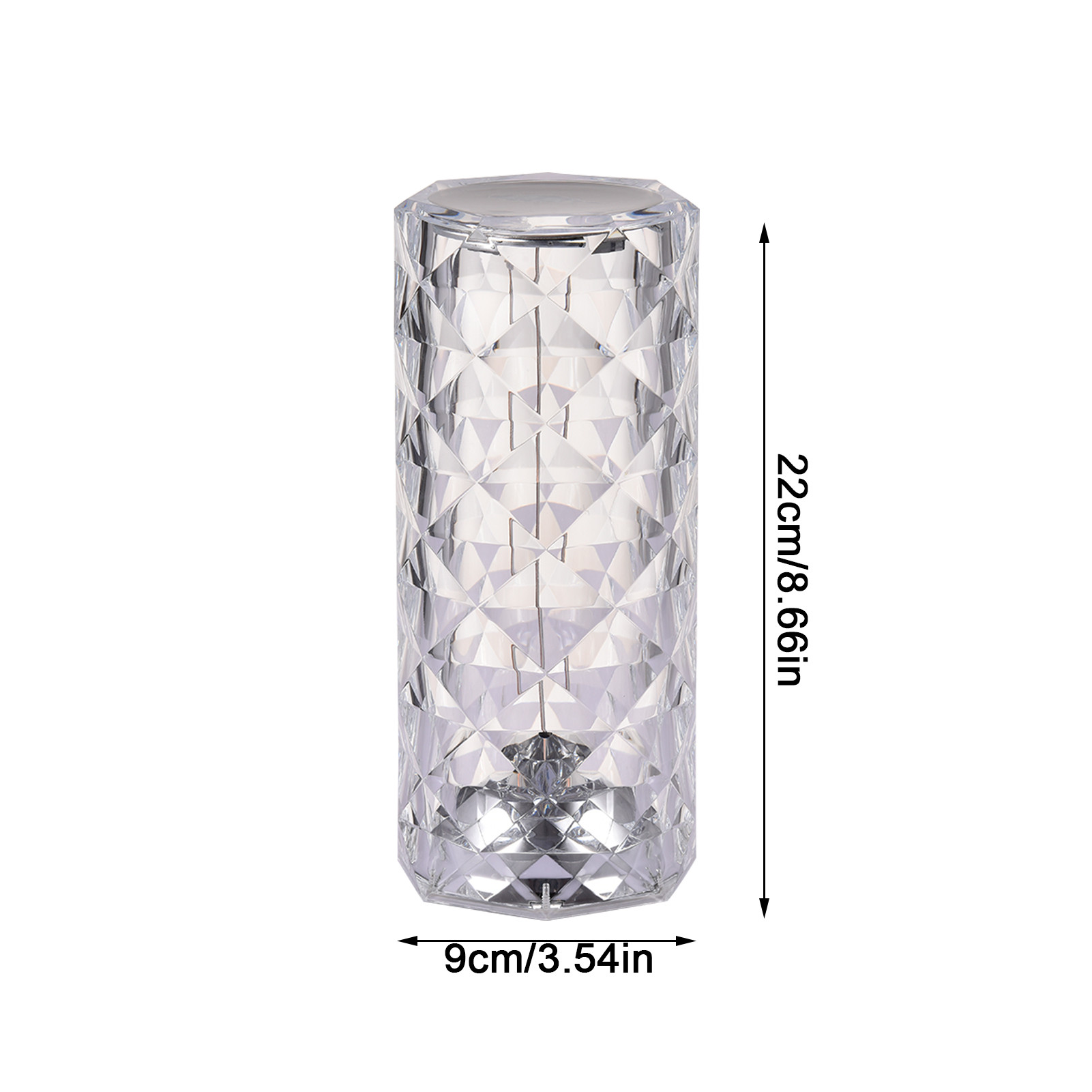 Acrylic Crystal USB Rechargeable Desk Lamp