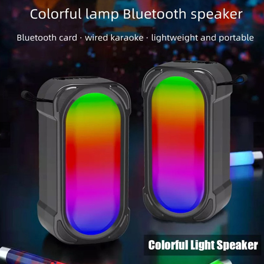 Portable MK-102 Super Bass Bluetooth Wireless Speaker with RGB Light