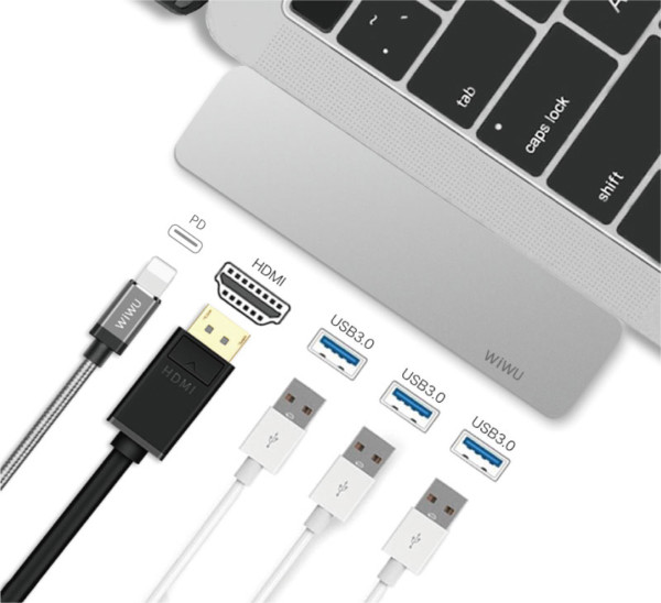 WIWU T6 Pro 5 in 1 USB Type-C Hub