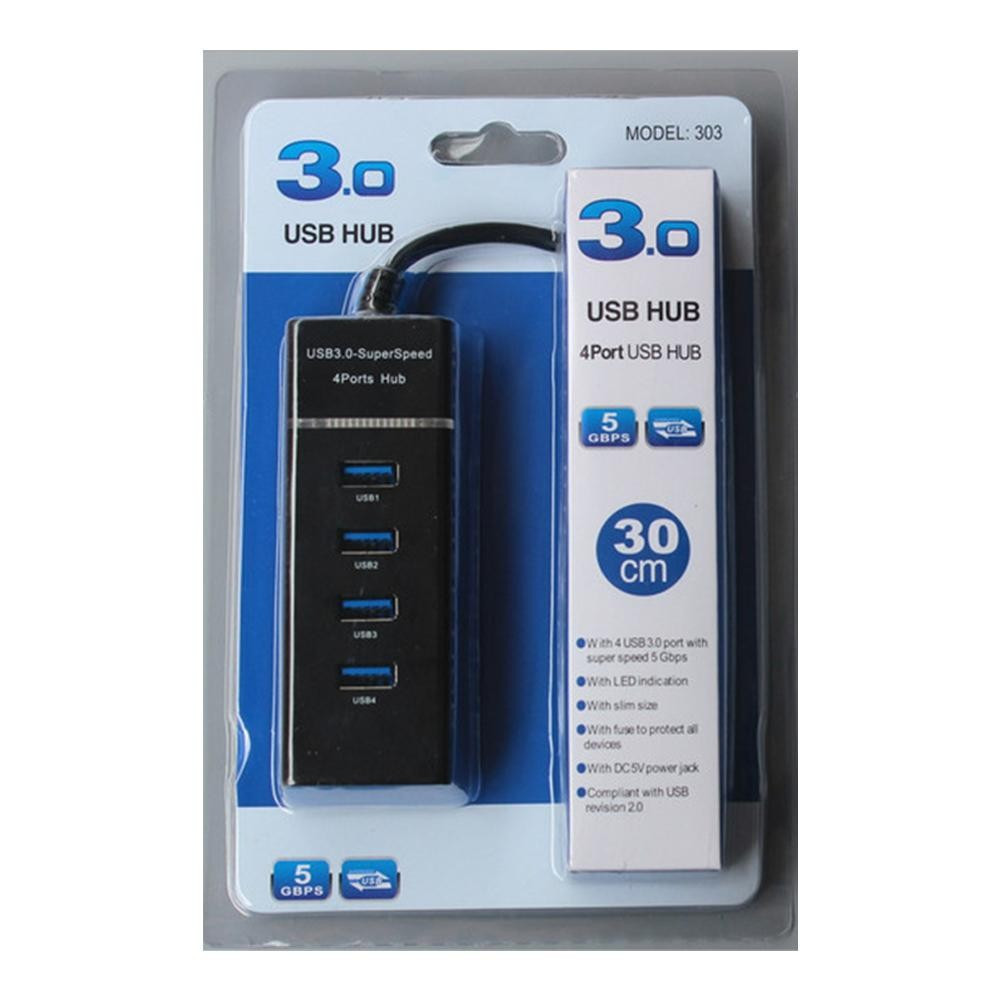 Super Speed USB 3.0 Hub 4 Port 5Gbps USB Hub Splitter Adapter