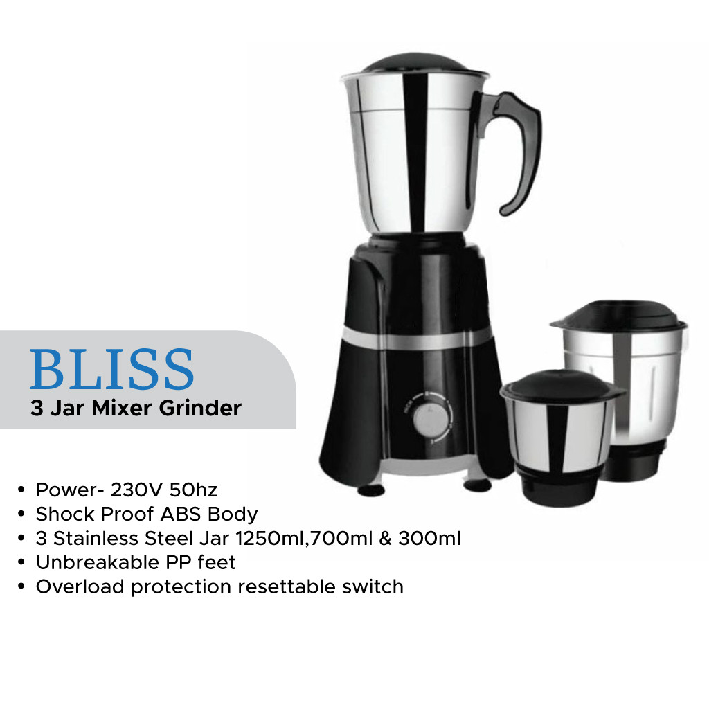 BLISS  3 Jar Mixer Grinder