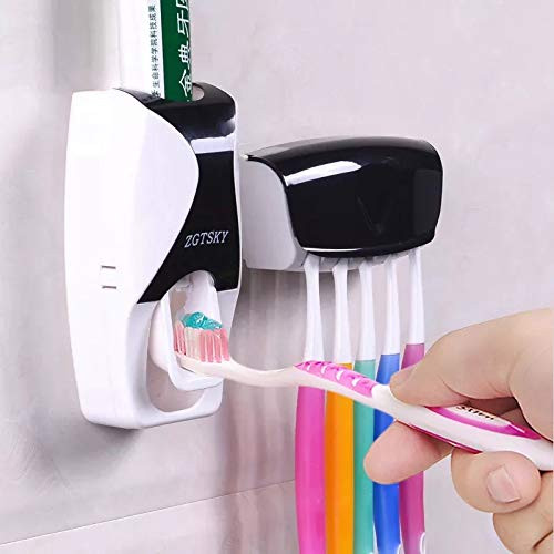 Automatic Toothpaste Squeezing Device & Toothbrush Holder