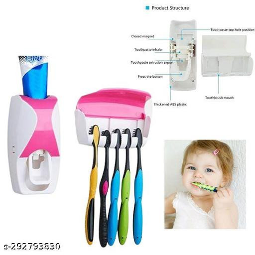 Automatic Toothpaste Squeezing Device & Toothbrush Holder