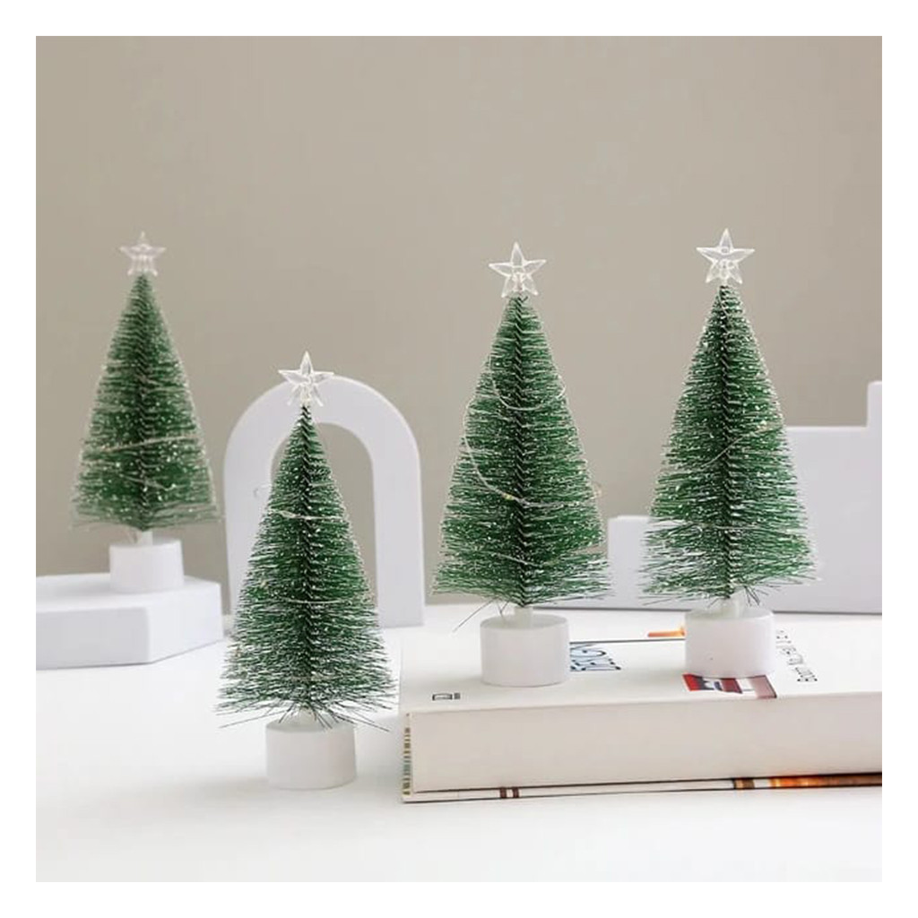Small Christmas Tree Desoration Christmas Home Decoration With White Cedar Table Tree
