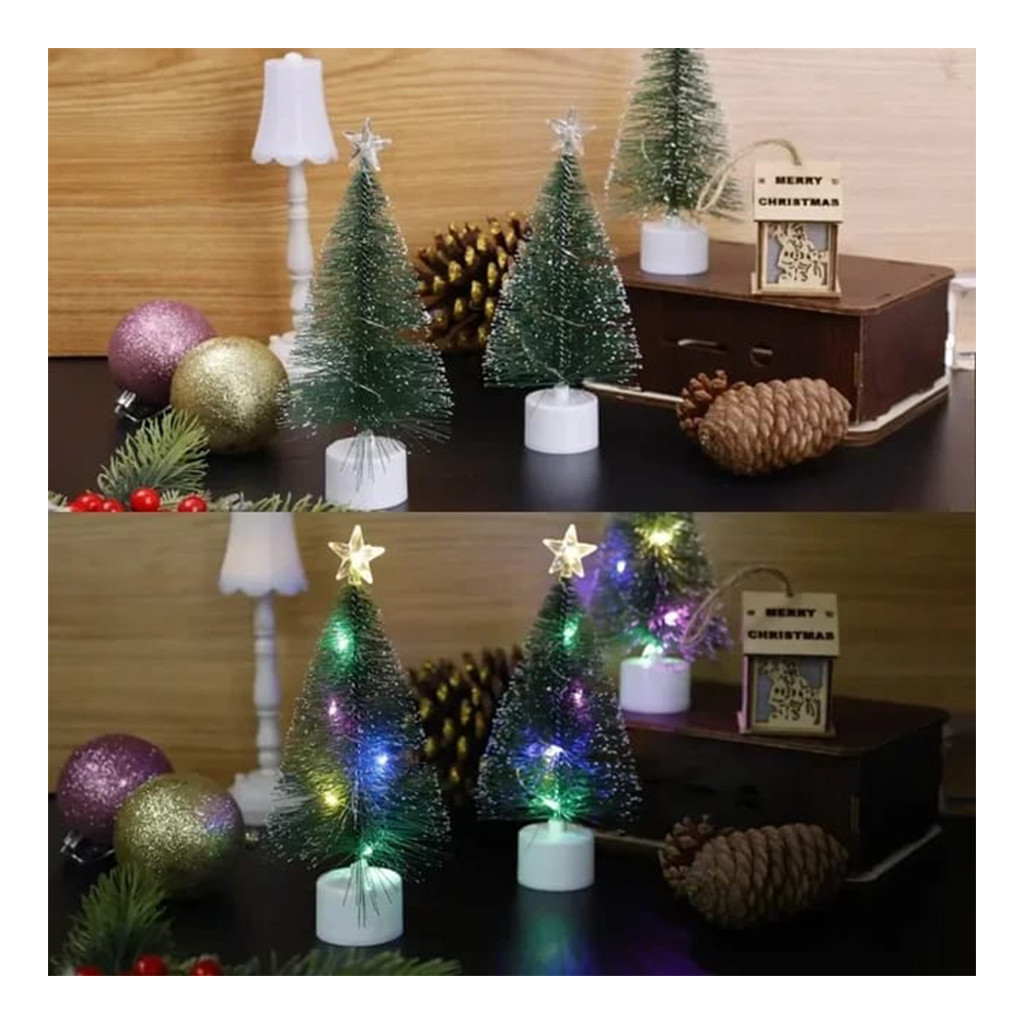 Small Christmas Tree Desoration Christmas Home Decoration With White Cedar Table Tree