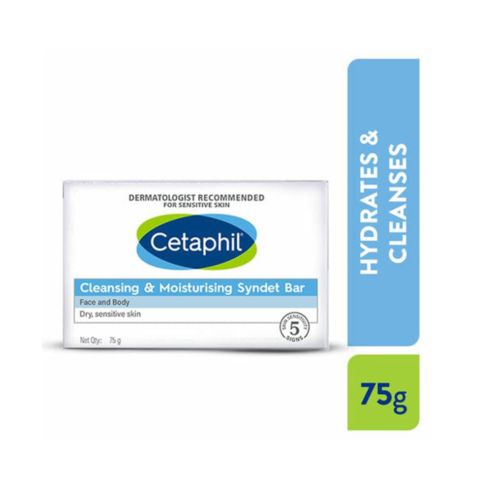 Cetaphil Cleansing And Moisturizing Syndet Bar- 75g