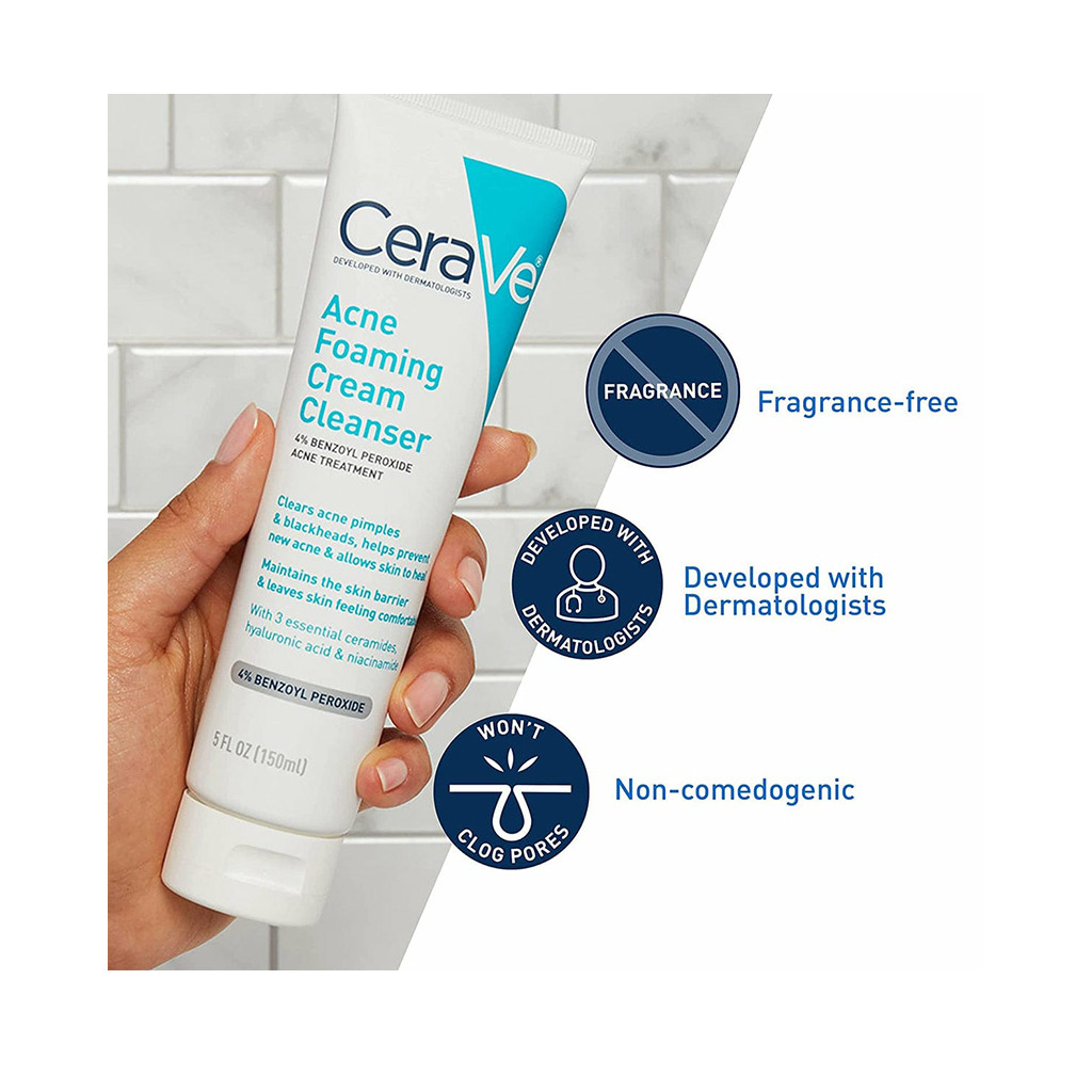 CeraVe Acne Foaming Cream Cleanser-150ml