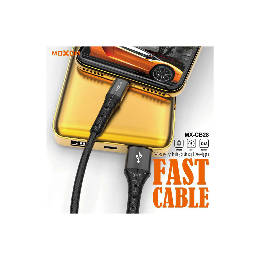 MOXOM MX-CB28 DATA CABLE 2.4A 1 FAST CHARGING