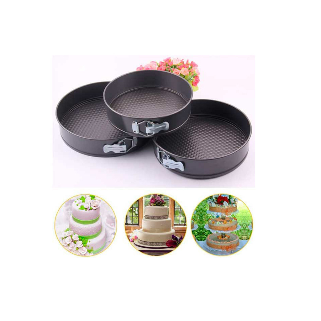 3pcs Set  Round Shape Cake Baking Tray