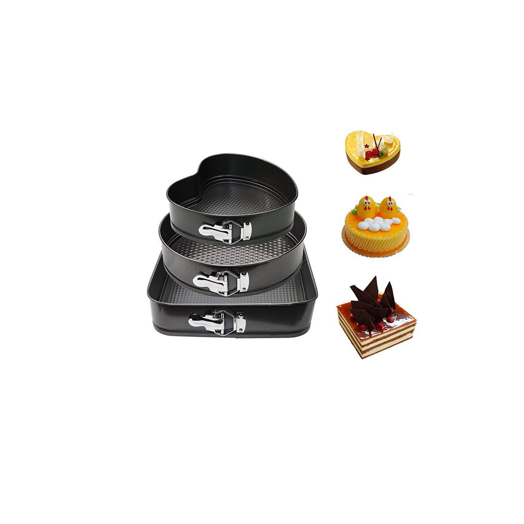 3 Pcs (3 Shaped) Nonstick Cake Mould