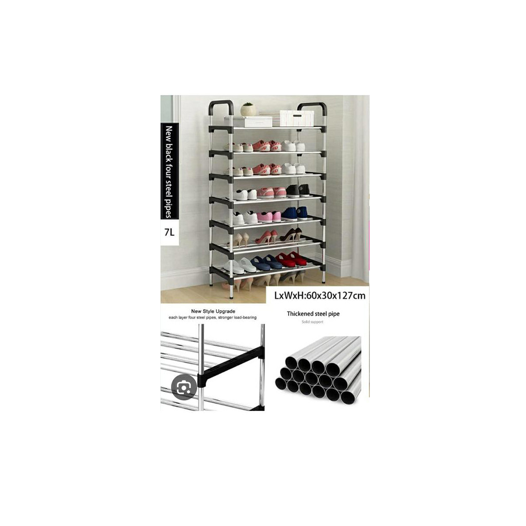 Stainless Steel foldable Shoe Rack 7 Layer