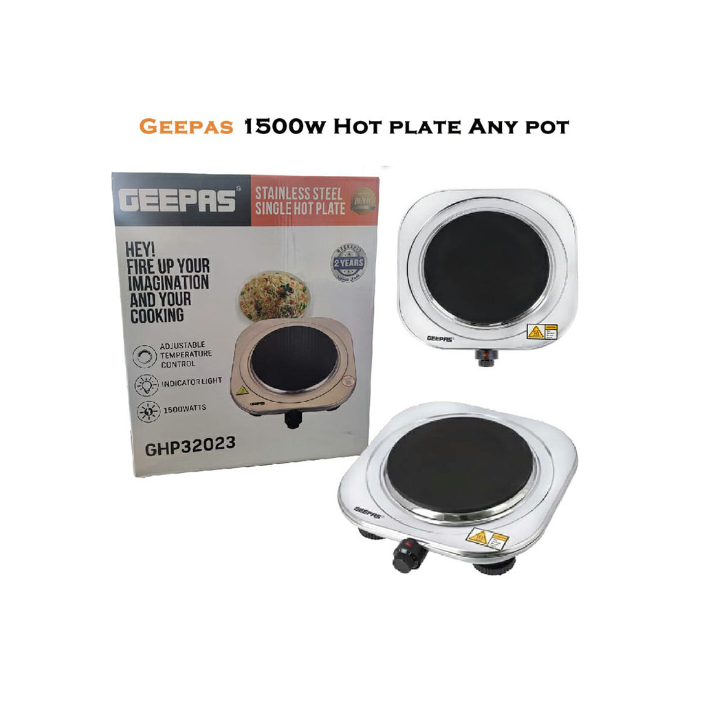 Geepas Stainless Steel Singel Hot Plate GHP32023
