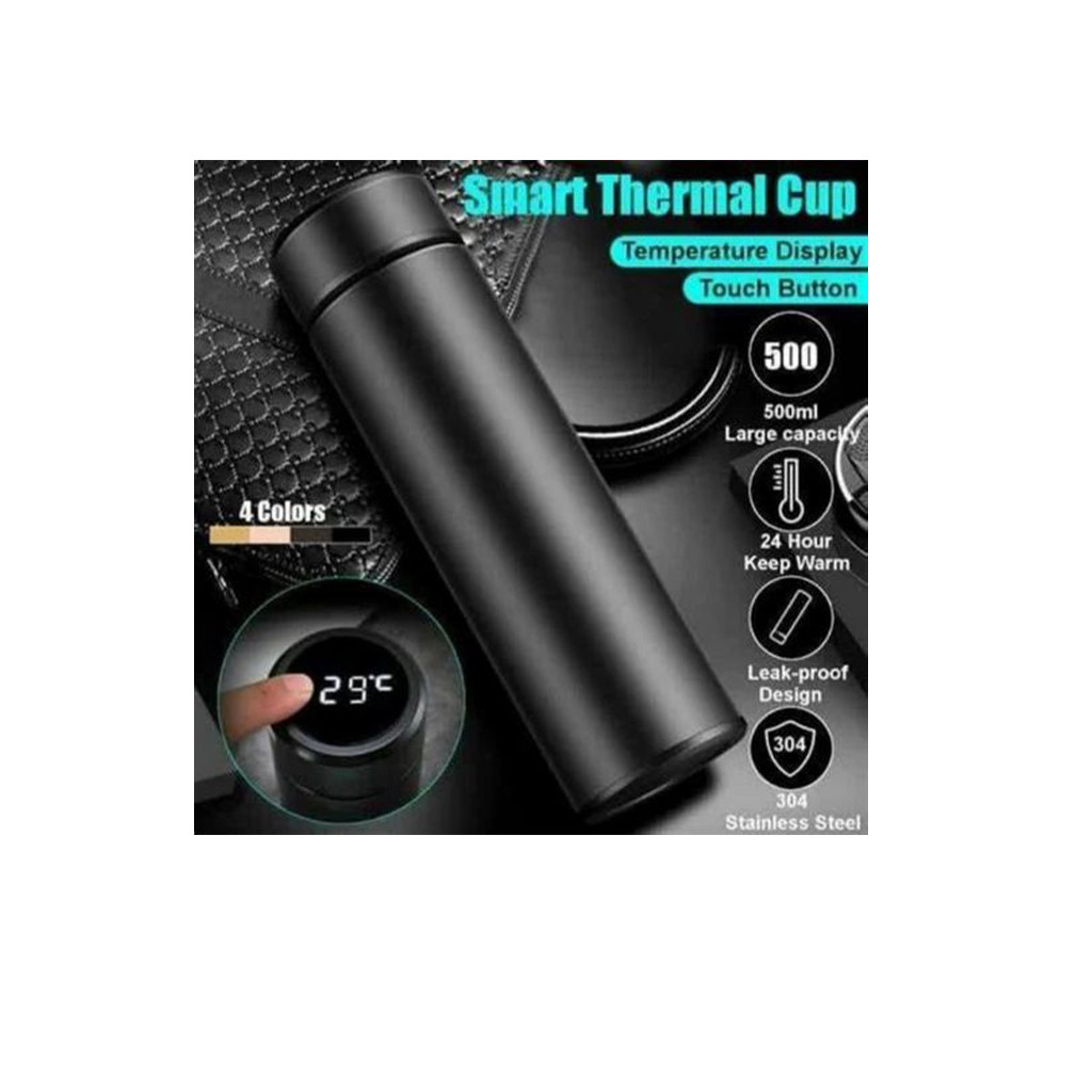 Smart LED Temperature Display Stainless Steel Hot & Cold Flask Bottle, 500ML