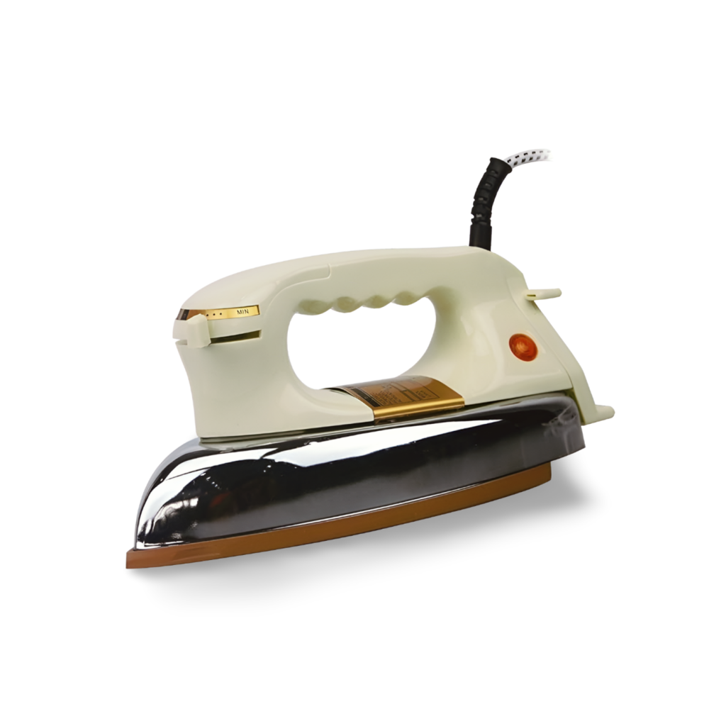GNI AG 1515 Electric Dry Iron Non-Stick Soleplate for Smooth Results Ivory color