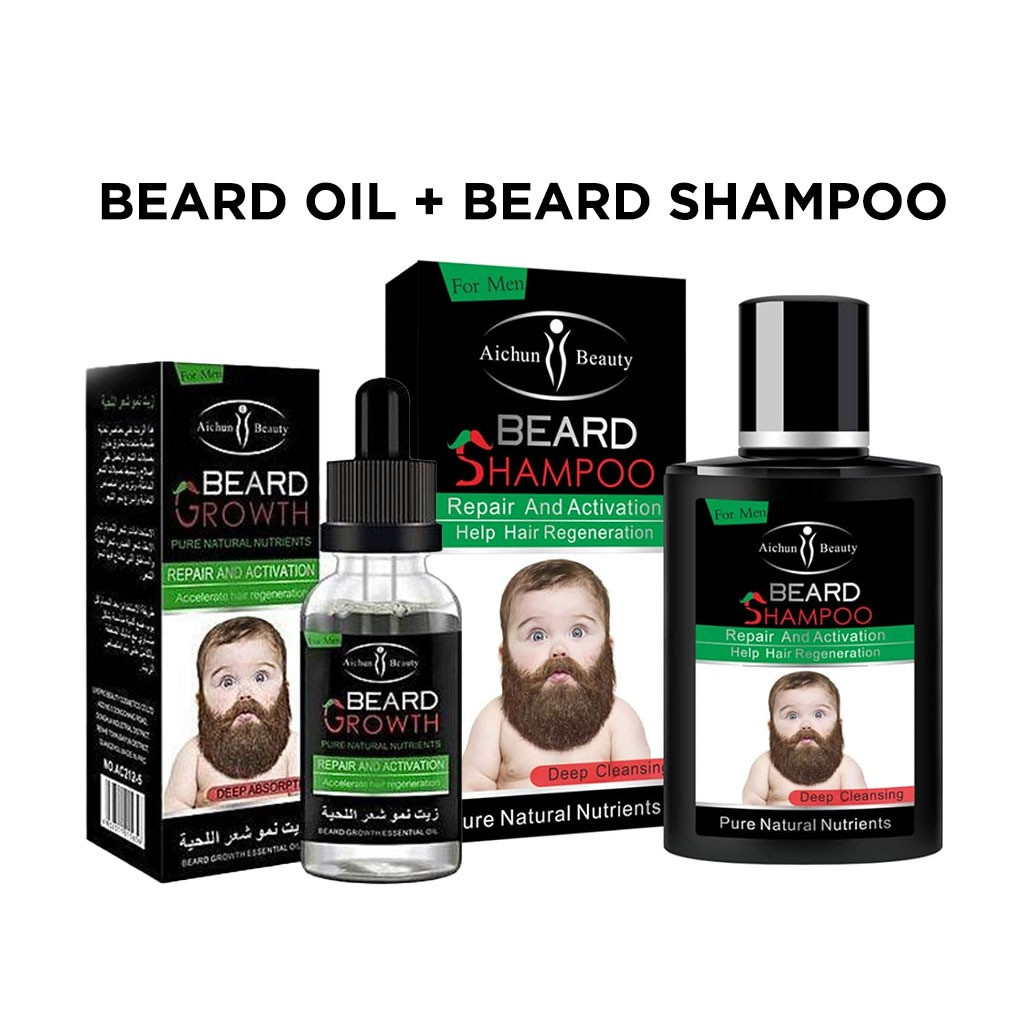 Beard oil + Beard Shampoo 2 in 1 pack