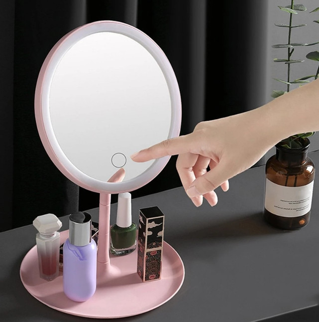 Table lamp makeup mirror